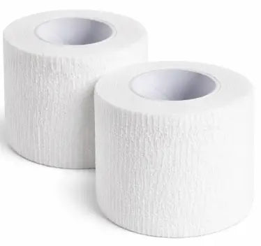 White Wrist Tape for Baseball KISEER 2 Pack 2" x 5 Yards Self Adhesive Bandage Wrap - White KISEER