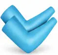 Baseball Arm Sleeves UV Sun Protection Cooling Arm Cover Sleeve - Light Blue The Glove Locker
