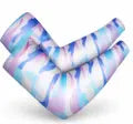 Baseball Arm Sleeves UV Sun Protection Cooling Arm Cover Sleeve - Light Blue Tie-Dye The Glove Locker
