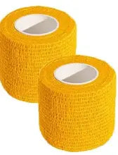 Yellow Wrist Tape for Baseball KISEER 2 Pack 2" x 5 Yards Self Adhesive Bandage Wrap - Yellow KISEER