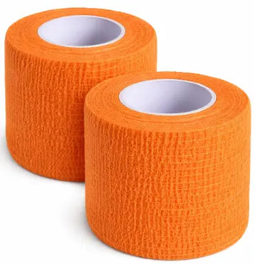 Neon Orange Wrist Tape for Baseball KISEER 2 Pack 2" x 5 Yards Self Adhesive Bandage Wrap - Neon Orange KISEER